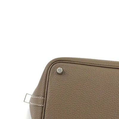 PICOTIN 18 LOCK CLEMENCE LEATHER ETOUPE WITH PALLADIUM HARDWARE (PHW) - 6