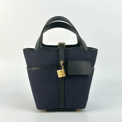 PICOTIN 18 CARGO BLEU MARINE WITH GOLD HARDWARE (GHW) - 1