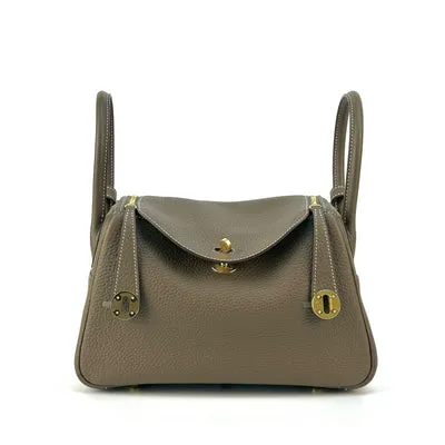 LINDY 26 CLEMENCE LEATHER ETOUPE WITH GOLD HARDWARE (GHW) - 1