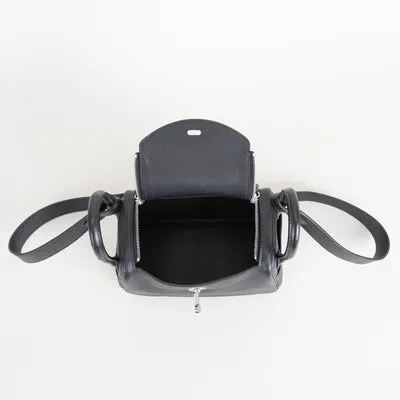 MINI LINDY 20 TOUCH SWIFT LEATHER & MISSISSIPPIENSIS ALLIGATOR (MATTE) NOIR (BLACK) WITH PALLADIUM HARDWARE (PHW) - 4