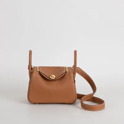 MINI LINDY 20 CLEMENCE LEATHER GOLD WITH GOLD HARDWARE (GHW)