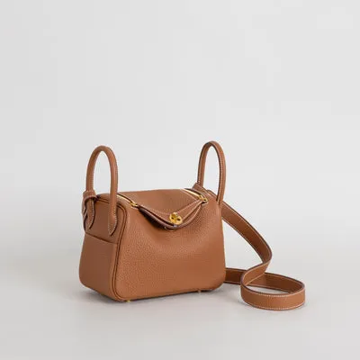 MINI LINDY 20 CLEMENCE LEATHER GOLD WITH GOLD HARDWARE (GHW)
