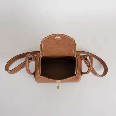 MINI LINDY 20 CLEMENCE LEATHER GOLD WITH GOLD HARDWARE (GHW) - 3