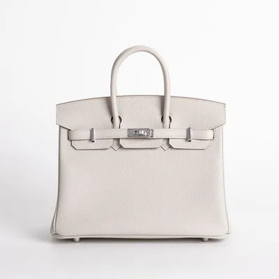BIRKIN 25 TOGO LEATHER BETON WITH PALLADIUM HARDWARE (PHW) - 1