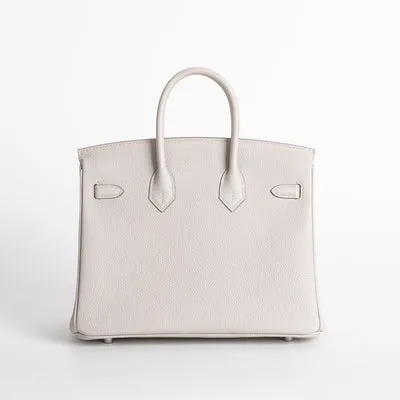 BIRKIN 25 TOGO LEATHER BETON WITH PALLADIUM HARDWARE (PHW) - 2
