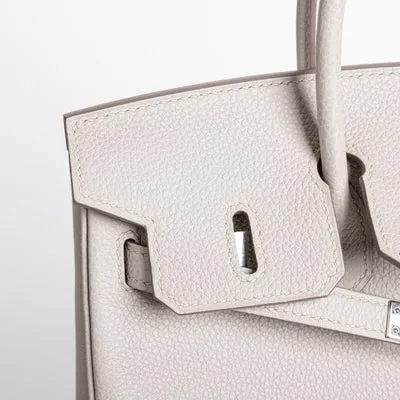 BIRKIN 25 TOGO LEATHER BETON WITH PALLADIUM HARDWARE (PHW) - 4