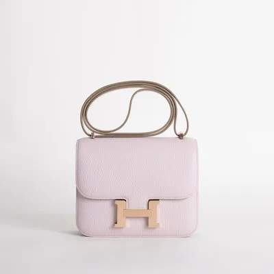 CONSTANCE 18 (MINI) CHEVRE LEATHER MAUVE PALE WITH ROSE GOLD HARDWARE (RGHW) - 1