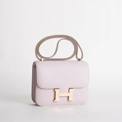 CONSTANCE 18 (MINI) CHEVRE LEATHER MAUVE PALE WITH ROSE GOLD HARDWARE (RGHW) - 2