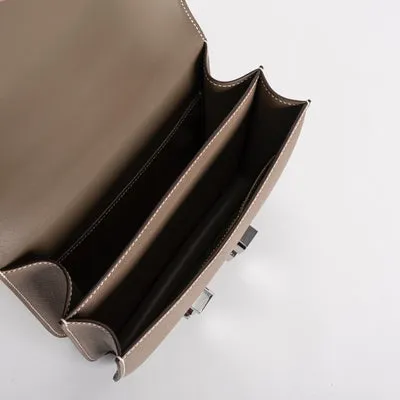 CONSTANCE 18 (MINI) EPSOM LEATHER ETOUPE WITH PALLADIUM HARDWARE (PHW) - 5