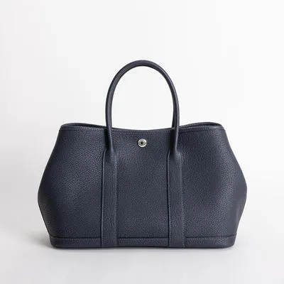 GARDEN PARTY 30 NEGONDA LEATHER BLEU INDIGO WITH PALLADIUM HARDWARE (PHW)