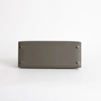 KELLY 28 EPSOM LEATHER VERT DE GRIS WITH PALLADIUM HARDWARE (PHW) - 6