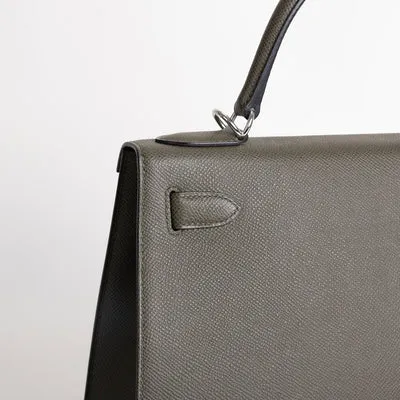 KELLY 28 EPSOM LEATHER VERT DE GRIS WITH PALLADIUM HARDWARE (PHW) - 5