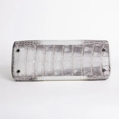 KELLY 32 NILOTICUS CROCODILE (MATTE) LEATHER HIMALAYA WITH PALLADIUM HARDWARE (PHW) - 7