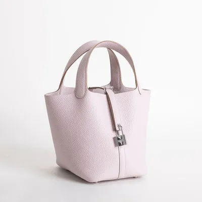 PICOTIN 18 LOCK CLEMENCE LEATHER MAUVE PALE WITH PALLADIUM HARDWARE (PHW) - 2