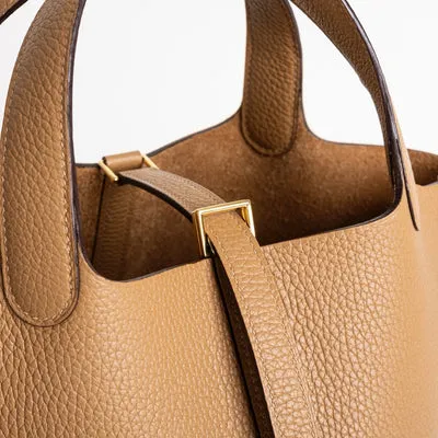 PICOTIN 18 LOCK CLEMENCE LEATHER BISCUIT WITH GOLD HARDWARE (GHW) - 5