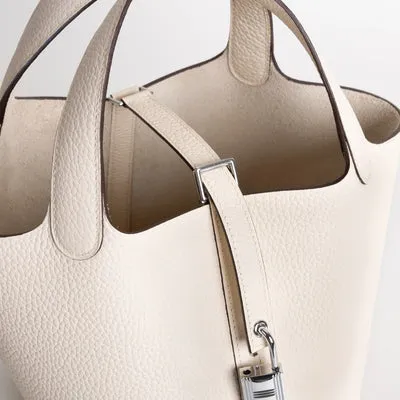 PICOTIN 18 LOCK CLEMENCE LEATHER NATA WITH PALLADIUM HARDWARE (PHW) - 4