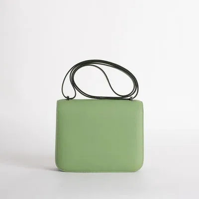 CONSTANCE 18 (MINI) EPSOM LEATHER VERT CRIQUET WITH MARQUETTE HARDWARE (MHW) - 3