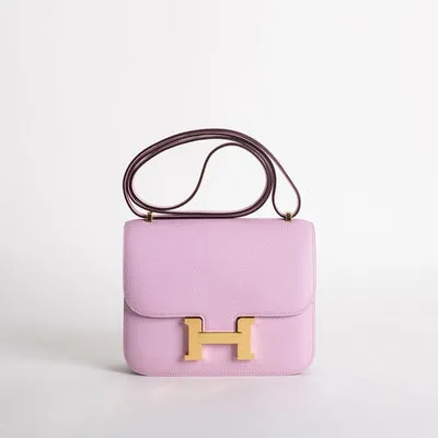 CONSTANCE 18 (MINI) EPSOM LEATHER MAUVE SYLVESTRE WITH GOLD HARDWARE (GHW) - 1