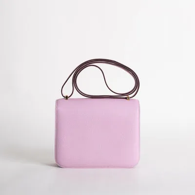 CONSTANCE 18 (MINI) EPSOM LEATHER MAUVE SYLVESTRE WITH GOLD HARDWARE (GHW) - 3