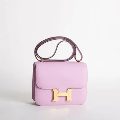 CONSTANCE 18 (MINI) EPSOM LEATHER MAUVE SYLVESTRE WITH GOLD HARDWARE (GHW) - 2