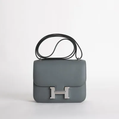 CONSTANCE 18 (MINI) EPSOM LEATHER VERT DE GRIS WITH PALLADIUM HARDWARE (PHW) - 1