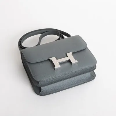 CONSTANCE 18 (MINI) EPSOM LEATHER VERT DE GRIS WITH PALLADIUM HARDWARE (PHW) - 4