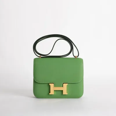 CONSTANCE 18 (MINI) EPSOM LEATHER VERT YUCCA WITH GOLD HARDWARE (GHW) - 1
