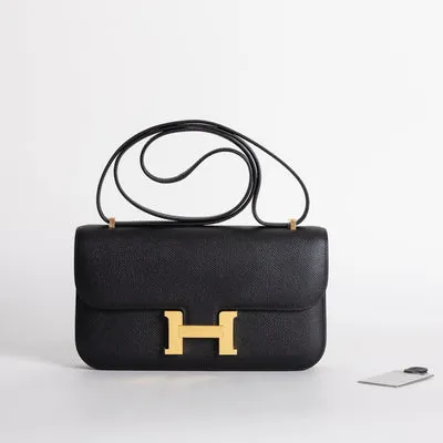 CONSTANCE 24 ELAN EPSOM LEATHER NOIR (BLACK) WITH GOLD HARDWARE (GHW) - 1