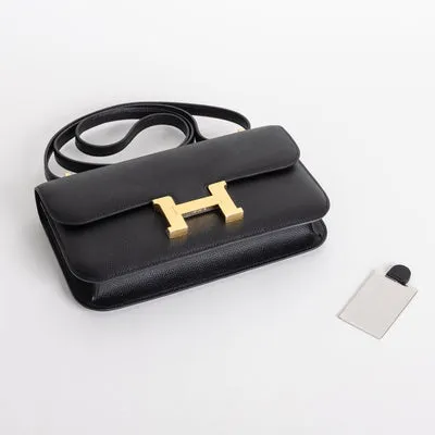 CONSTANCE 24 ELAN EPSOM LEATHER NOIR (BLACK) WITH GOLD HARDWARE (GHW) - 4
