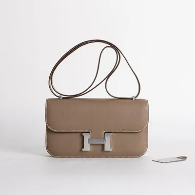 CONSTANCE 24 ELAN EPSOM LEATHER ETOUPE WITH PALLADIUM HARDWARE (PHW) - 1
