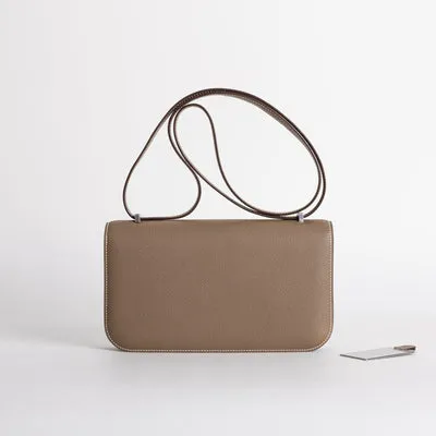 CONSTANCE 24 ELAN EPSOM LEATHER ETOUPE WITH PALLADIUM HARDWARE (PHW) - 3
