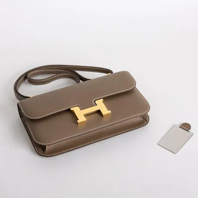 CONSTANCE 24 ELAN EPSOM LEATHER ETOUPE WITH GOLD HARDWARE (GHW) - 4