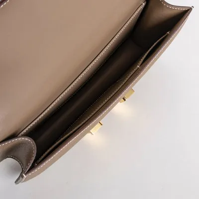 CONSTANCE 24 ELAN EPSOM LEATHER ETOUPE WITH GOLD HARDWARE (GHW) - 5