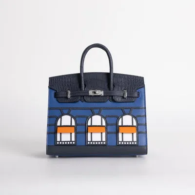BIRKIN 20 FAUBOURG "NIGHT" BLUE MARINE WITH PALLADIUM HARDWARE (PHW) - 1
