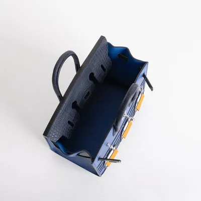 BIRKIN 20 FAUBOURG "NIGHT" BLUE MARINE WITH PALLADIUM HARDWARE (PHW) - 3