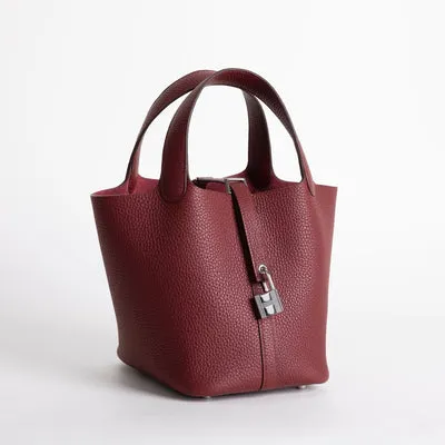 PICOTIN 18 LOCK CLEMENCE LEATHER ROUGE H WITH PALLADIUM HARDWARE (PHW) - 2