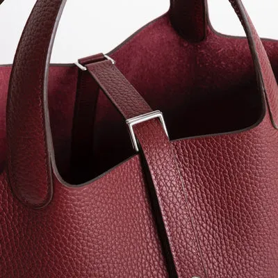 PICOTIN 18 LOCK CLEMENCE LEATHER ROUGE H WITH PALLADIUM HARDWARE (PHW) - 5