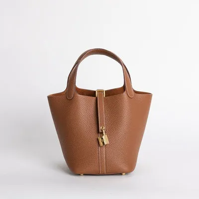 PICOTIN 18 LOCK CLEMENCE LEATHER GOLD WITH GOLD HARDWARE (GHW) - 1