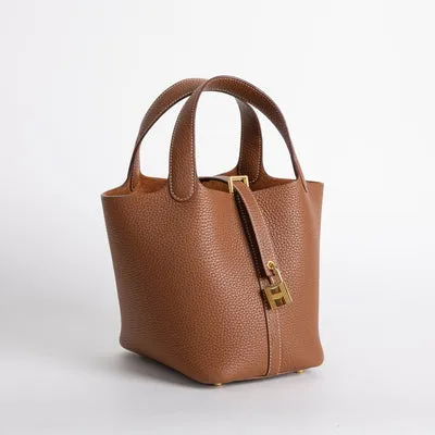 PICOTIN 18 LOCK CLEMENCE LEATHER GOLD WITH GOLD HARDWARE (GHW) - 2