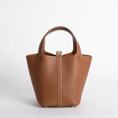 PICOTIN 18 LOCK CLEMENCE LEATHER GOLD WITH GOLD HARDWARE (GHW) - 3
