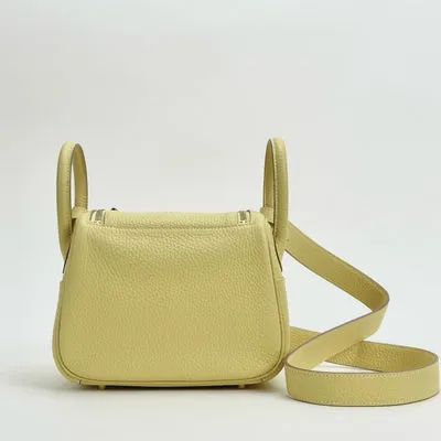 MINI LINDY 20 CLEMENCE LEATHER JAUNE POUSSIN WITH GOLD HARDWARE (GHW) - 3