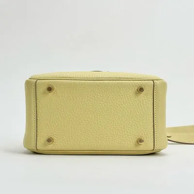 MINI LINDY 20 CLEMENCE LEATHER JAUNE POUSSIN WITH GOLD HARDWARE (GHW) - 4