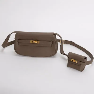 KELLY MOOVE SWIFT LEATHER ETOUPE WITH GOLD HARDWARE (GHW) - 1