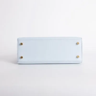 KELLY 25 EPSOM LEATHER BLEU BRUME WITH GOLD HARDWARE (GHW) - 4