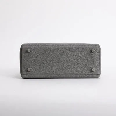 KELLY 25 TOGO LEATHER GRIS MEYER WITH PALLADIUM HARDWARE (PHW) - 6