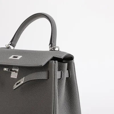 KELLY 25 TOGO LEATHER GRIS MEYER WITH PALLADIUM HARDWARE (PHW) - 5