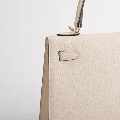 KELLY 25 EPSOM LEATHER NATA WITH ROSE GOLD HARDWARE (RGHW) - 5