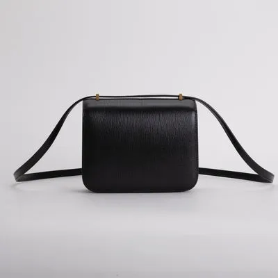 CONSTANCE 18 (MINI) CHEVRE LEATHER NOIR (BLACK) WITH GOLD HARDWARE (GHW) - 4