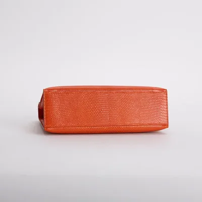 KELLY POCHETTE LIZARD LEATHER ORANGE WITH PALLADIUM HARDWARE (PHW) - 7