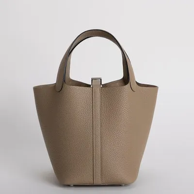 PICOTIN 18 LOCK CLEMENCE LEATHER BEIGE MARFA WITH PALLADIUM HARDWARE (PHW) - 3